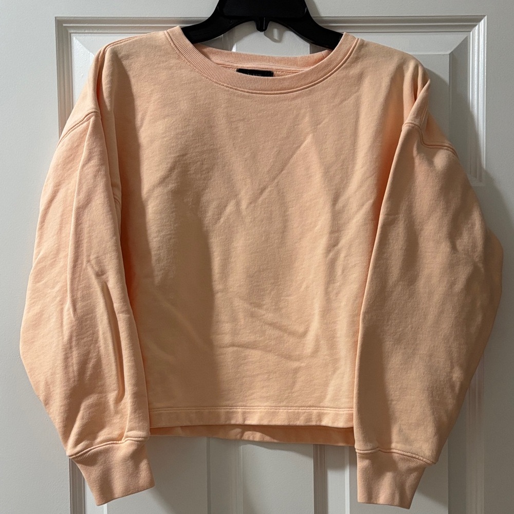 J. Crew Light Orange cropped sweatshirt